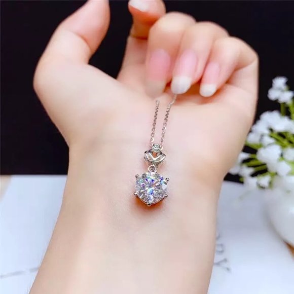 Certified 5ct. t.w. Diamond Brilliant Cut Crown Necklace - Picture 3 of 16